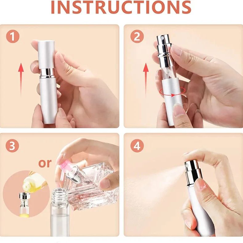 4pcs+4 Accessories 5ml Refilla - Fragrance Atomizer Pump 评论和价格